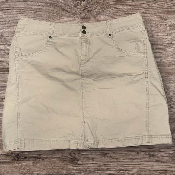 Columbia Women’s Khaki Midi Skirt Y2K Sz 16 - Picture 1 of 8